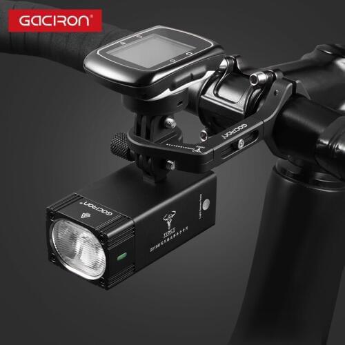 Gaciron 2 in 1 Intelligent Bicycle Headlight GoPro Mount Holder Bike Front Lamp Rechargeable Waterproof Flashlight 1000/1600 LM