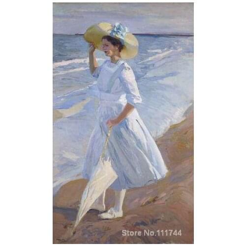 Spanish art Elena en la playa Joaquin Sorolla y Bastida paintings High quality Hand painted