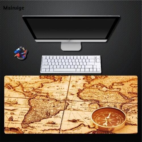 Mairuige Retro Rat Pad Lock Edge Natural Rubber Mouse Pad High Quality Waterproof and Durable Pad Oversized Size 400X900