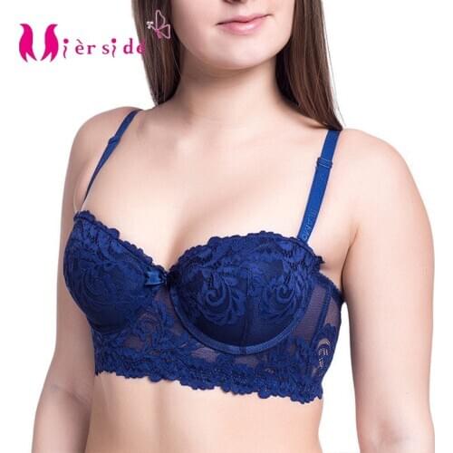 Mierside 58581B Sexy Mesh Lace Bralette Bras For Women Sexy Lingerie Bra Underwire Mesh Push up Brassiere Girl Minimizer A-B-C