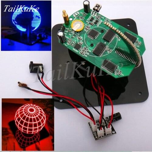 Ball POV Spherical Rotary LED Kit 56 Lamp POV Rotating Clock Parts DIY Electronic Welding Kit Rotating Lamp