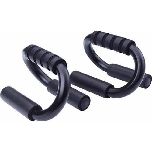 New S-shaped Push Ups Stand Home Fitness Equipment Pectoral Muscle Training Device Push Up Support Equipment Body Black