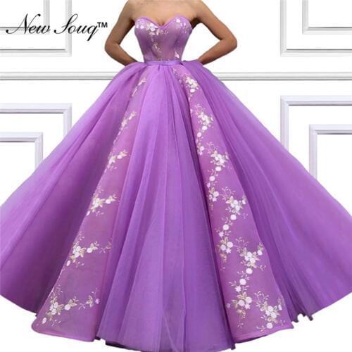 New Arrival Dubai Abaya Ball Gown Prom Dresses 2019 Formal Evening Gowns Arabic Dresses Aibye Abendkleider Celebrity Party Dress