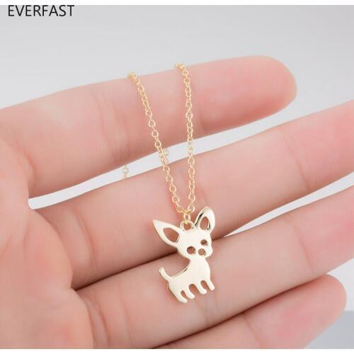 Wholesale 10Pc/lot Chihuahua Dog Pendant Necklace Charm Chain Pet Dog Necklaces For Girls Couple Kids Love Gift Jewelry