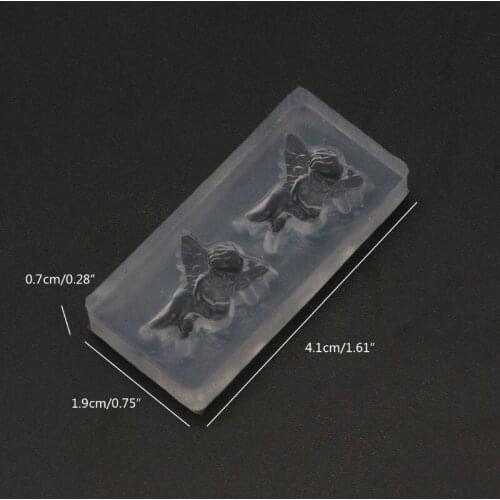 DIY Crafts Mini Angel Crystal Epoxy Resin Mold Necklace Pendants Silicone Mould U90F