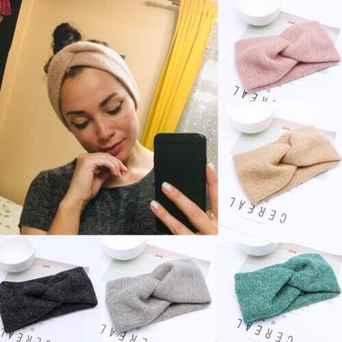Winter Warm Women Headband Turban Soft Woolen Girls Hair Band Headwrap Twisted Mother Kids Elastic Hairband Hair Accessories