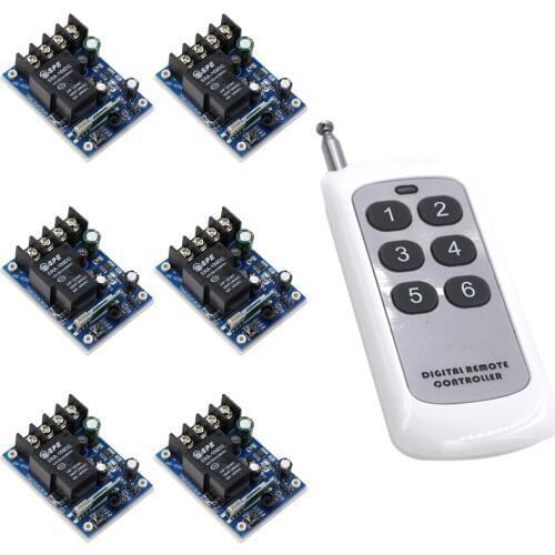 DC 12V 24V 36V 48V 30A Relay Receiver RF Wireless Remote Control Switch System With Long Range Transmitter 315Mhz/433.92Mhz