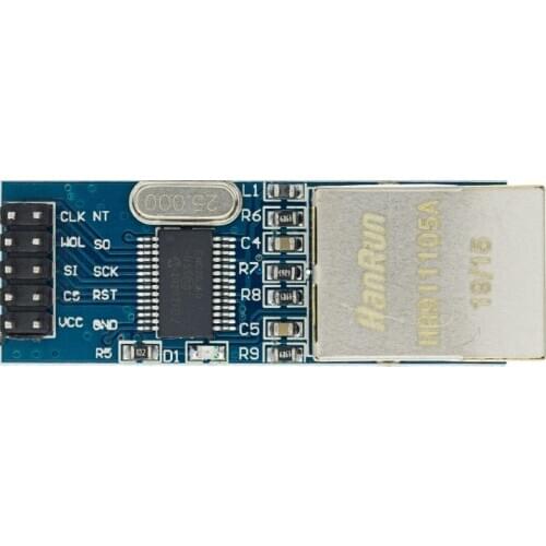 1PCS mini ENC28J60 LAN Ethernet Network Board Module 25MHZ Crystal AVR 51 LPC 3.3V