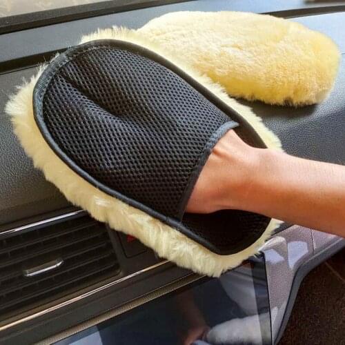 Car Styling Wool Soft Car Washing Gloves Cleaning Brush Motorcycle Washer Care Products