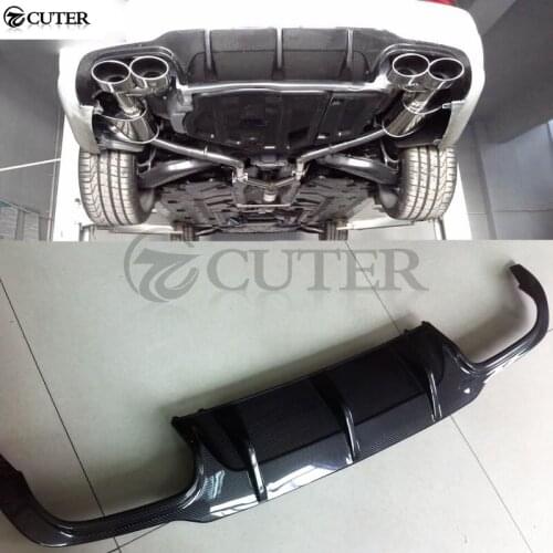 W204 C180 C200 C63 AMG style Carbon Fiber rear bumper diffuser lip for Mercedes benz C260 C300 Wagon 08-11 Back Bumper Spoiler