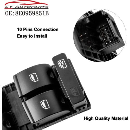 YAOPEI OEM 8E0959851B High Quality Electric Power Master Window Switch Button For AUDI A4 B6 2003- B7 SEAT Exeo 8E0 959 851