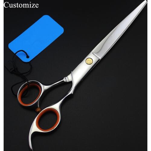Customize logo japan 440c steel 7 inch Pet dog grooming hair scissors thinning barber dog cutting shears hairdressing scissors