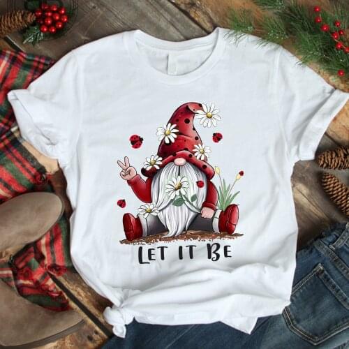 Let It Be Print Women T-shirt Harajuku Top Casual Ladies Basic O-collar Short Sleeved Women T-shirt Girl,Drop Ship