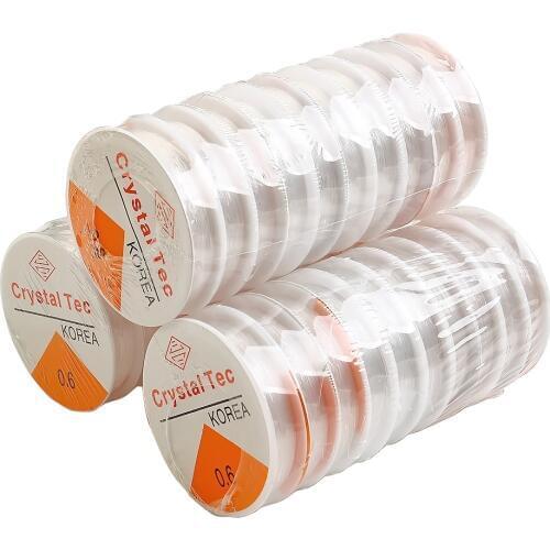 0.6mm 1Roll Transparent Elastic Crystal Line Beading Cord String Wire Thread For Jewelry Making DIY Necklace Bracelet Accessorie