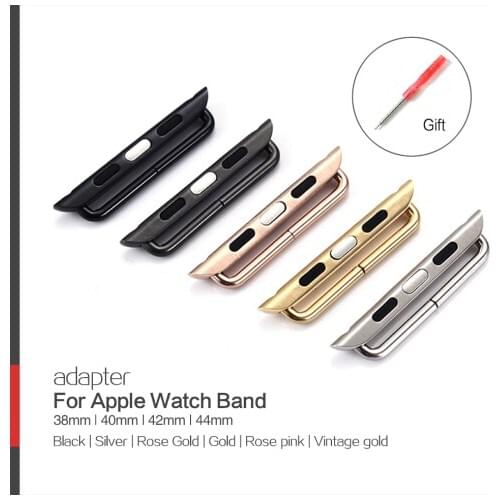 10Pcs Stainless Steel Adapter DIY Watchbands 1:1 For Apple Watch Band adapter 38mm 40mm 42mm 44mm iWatch Connector Accessories