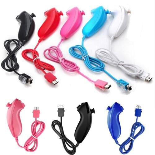 10pcs/lot New Multi Color Nunchuck Game Controller remote Game Handle for Wii