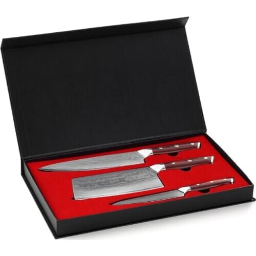 10CR15mov Damascus steel knife kitchen knife kitchen knife fruit knife chef chef knife set 2 pieces