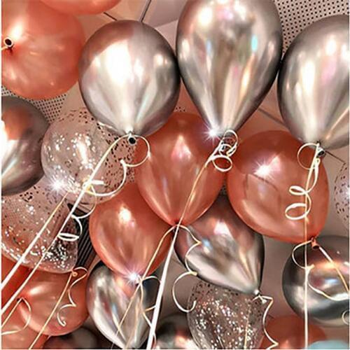12pcs/lot Metallic Gold Silver Rose Gold Latex Balloon Wedding Valentines Day Decoration Confetti Balloons Birthday Party Deco