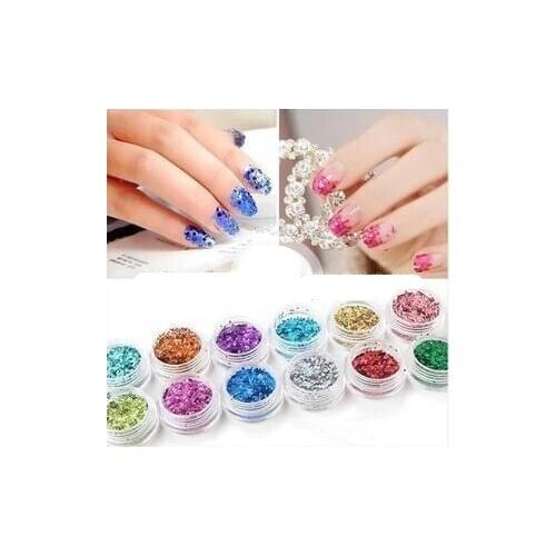 3boxs/lot Fashion Nails Glitter Sparkle Sequins Nail Art Decorations For UV Gel Nails DIY Glitter Acrylic Manicure Nail Art