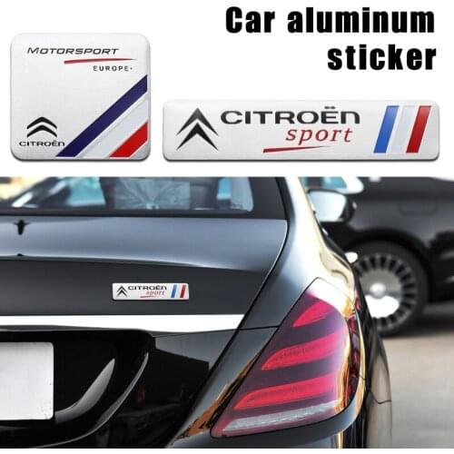 3D Aluminum Metal Car Sticker Emblem Badge Tail Decal Car Accessories For Citroen C1 C2 C3 C4 C5 C6 C8 C-ELYSEE VTS Nemo Picasso
