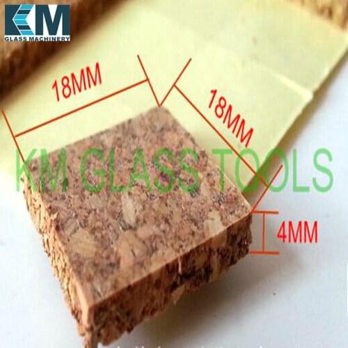 4.0MM x 18x18 Cork pads,Cork Distance Pads,Glass spacer,glass pads,cork packing,cork gasket,10 square metres per Carton