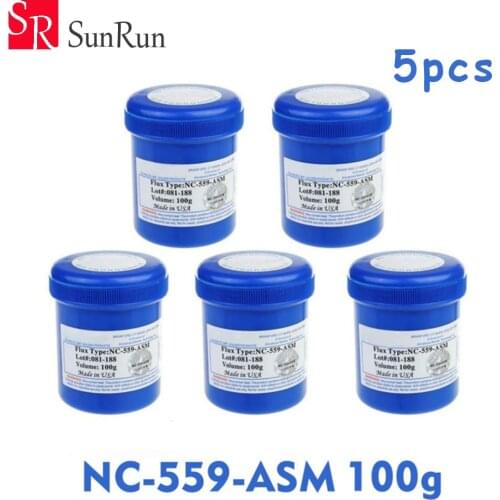 5pcs NC-559-ASM 559 100g 100cc Lead-Free Solder Flux Paste For SMT BGA Reballing Soldering Welding Repair No Clean C0040