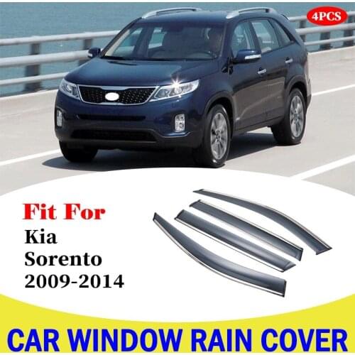 Car Covers Window Visor Sun Rain Wind Deflector Awning Shield For Kia Sorento 2009-2014 Window Rain Cover Car Accessories