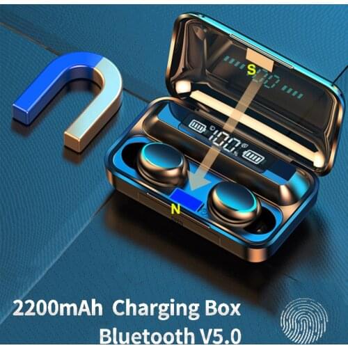 Wireless Headphone 2200mAh Bluetooth Charging Box 5.0 Earphones 9D Stereo Sports Waterproof Earbuds Headsets With Microphone