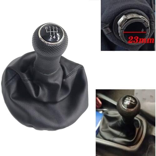 23MM For Seat Leon 2000 2001 Toledo 1999 2000 2001 5 speed Leather Car Shift Gear Knob Lever Gaitor Boot Cover Auto Accessories