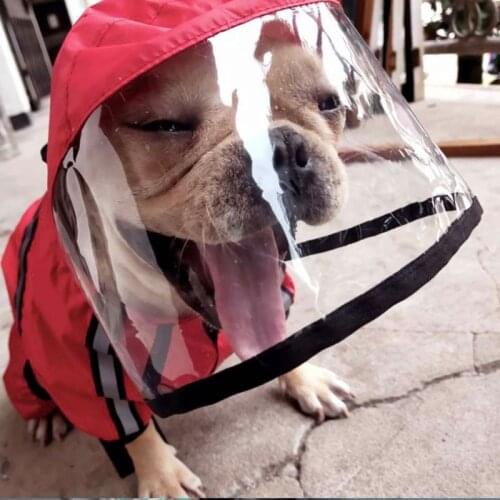 Small Dog Raincoat Detachable Rain Jacket Waterproof 3M Reflectives Trip Soft Clothes Dogs Fashion Patterns Pet Coat Rainy Day