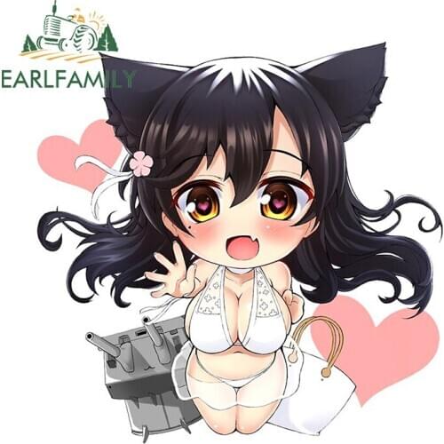EARLFAMILY 13cm x 12.9cm For Azur Lane Atago Graffiti Car Sticker Creative Decal Car Accessories Scratch-Proof For JDM SUV RV
