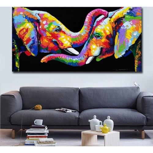 Animal Painting Abstract Elephant Canvas Paintings Posters and Prints Wall Art Picture for Living Room Home Decoration