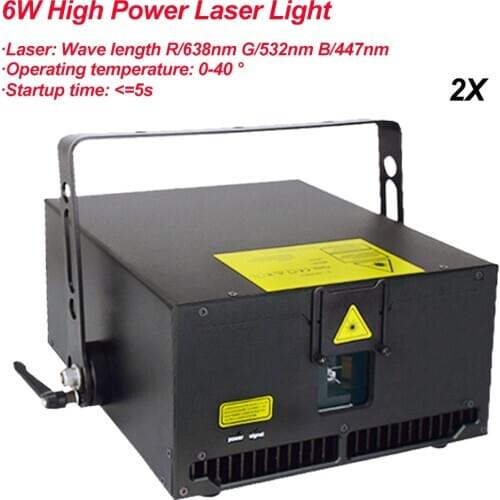 2Pcs/Lot RGB Laser Line Scanner Stage Lighting High Power 6W Effect Light Disco DJ Dance Bar Xmas Party Disco Show LED Lights