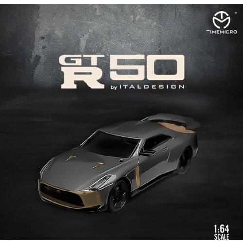 TM 1/64 GTR50 Car Model Golden Simulation Models Ash Alloy Furnishing Articles Gift Collection
