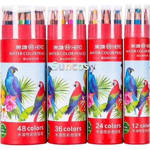 Hero 12/24 colored pencils set, Water Soluble ,Oil Colored Pencils For Artist ,Drawing,Sketching,Professional colored pencils
