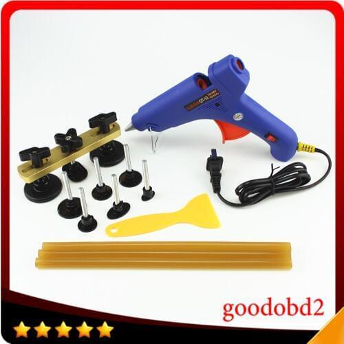 Paintless Dent Repair Bridge Removal Kit+Vehicle Hot Melt Glue Gun 100W Pulling Bridge Set+3pcs x Glue Sticks