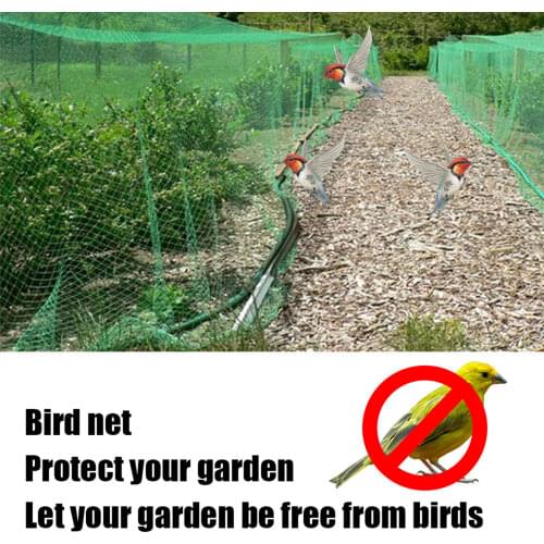 2x5/10m Nylon Extra Strong Anti Bird Netting Mesh Green Reusable Garden Plant Protection Against Birds Deer Fencing