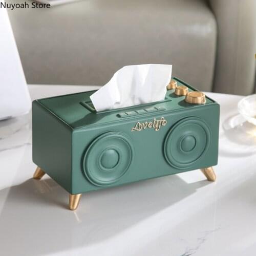 Nordic Creative Speaker Tissue Box Decoration Light Luxury Home Living Room Coffee Table Drawer Box Dining Table Storage Box