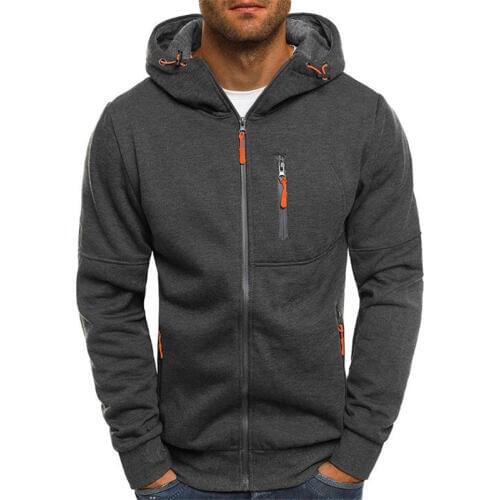 New mens hoodies casual sports design spring and autumn winter long-sleeved cardigan hooded sweatshirt male