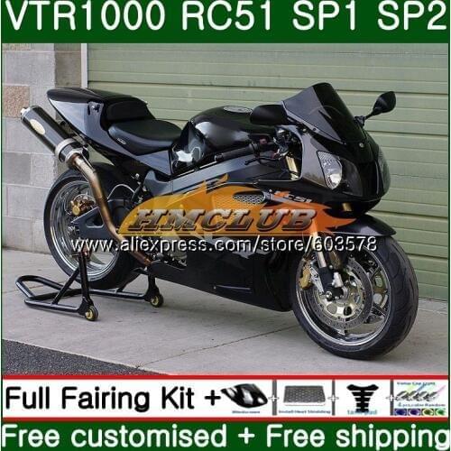 Fairing For HONDA VTR1000 2000 2001 2002 2003 2004 2005 2006 89CL.20 RTV VTR 1000 RC51 SP1 SP2 00 01 02 03 04 05 06 Gloss black