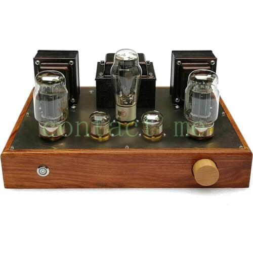 717A+KT88 vacuum tube single-ended power amplifier, output power: 10W*2, 2 RCA inputs, low distortion,soft and sweet sound