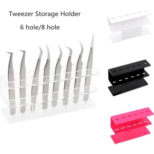 1PC Eyelash Tweezers Storage Stand 6/8 Holes Shelf Lash Extension Tweezers Tools Pliers Organizer Convenient Stand Makeup Rack