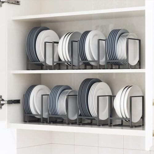 Kitchen Cabinet Storage Shelves Plates Dishes Chopping Board Storage Rack Bowl Cup Holder Multifunction Sturdy Steel Organizer