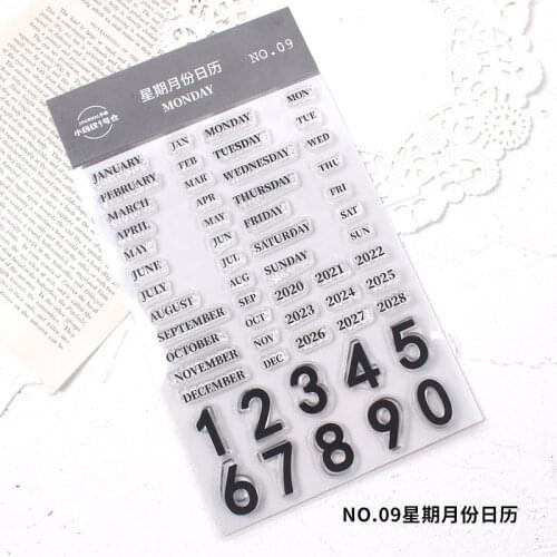 English alphabet number Clear Stamps Seals for DIY Scrapbooking Craft Stencil Making Photo Album Paper Card Template Decoration