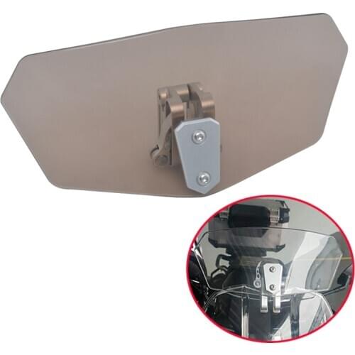Smoke Adjustable Windshield Extension Clip On Spoiler Deflector For Harley Honda BMW Indian ATV Motorcycles Scooters Motocross