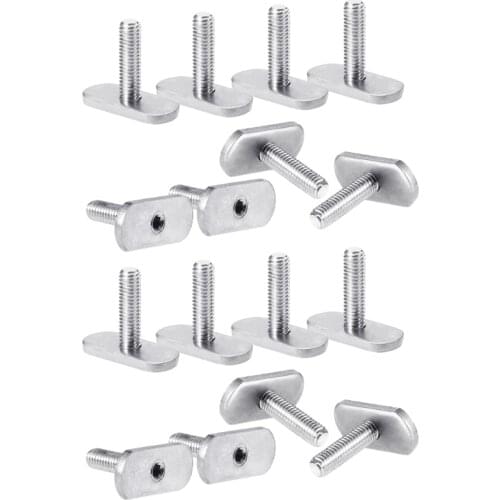 M5/M6 Stainless Steel Rail Track Screws & Track Nuts Gear Mounting Bolt for Kayaks Canoes Boats Mini Rails Anti-rust