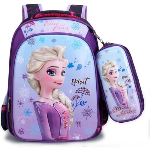 Disney New Children Princess School Bag Boys Girls Unicorn Cartoon Kindergarten Schoolbags Kids Orthopedic Backpacks