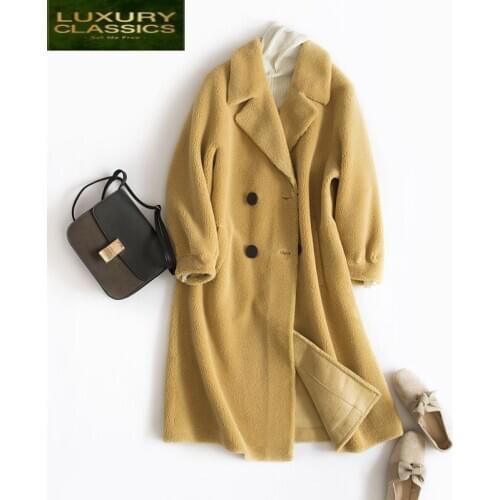 Fur Coat Female Real Winter Wool Jacket Women Clothes 2021 Korean Vintage 100% Sheep Shearing Coats Autumn Fur Tops Hiver 830