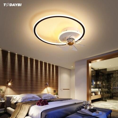 Modern Minimalist Ceiling Fan with Lights for Bedroom Living Room Indoor Lighting Decoration Nordic Light Remote Control