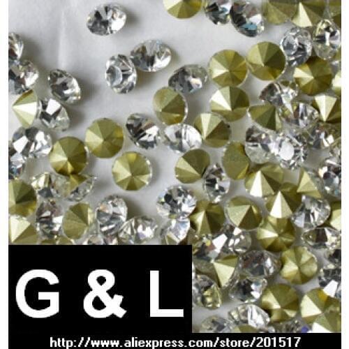 Glass Beads High Quality Ss2-ss8.5 Pointed Bottom Crystal Rhinestones DIY Nails Art Decoration